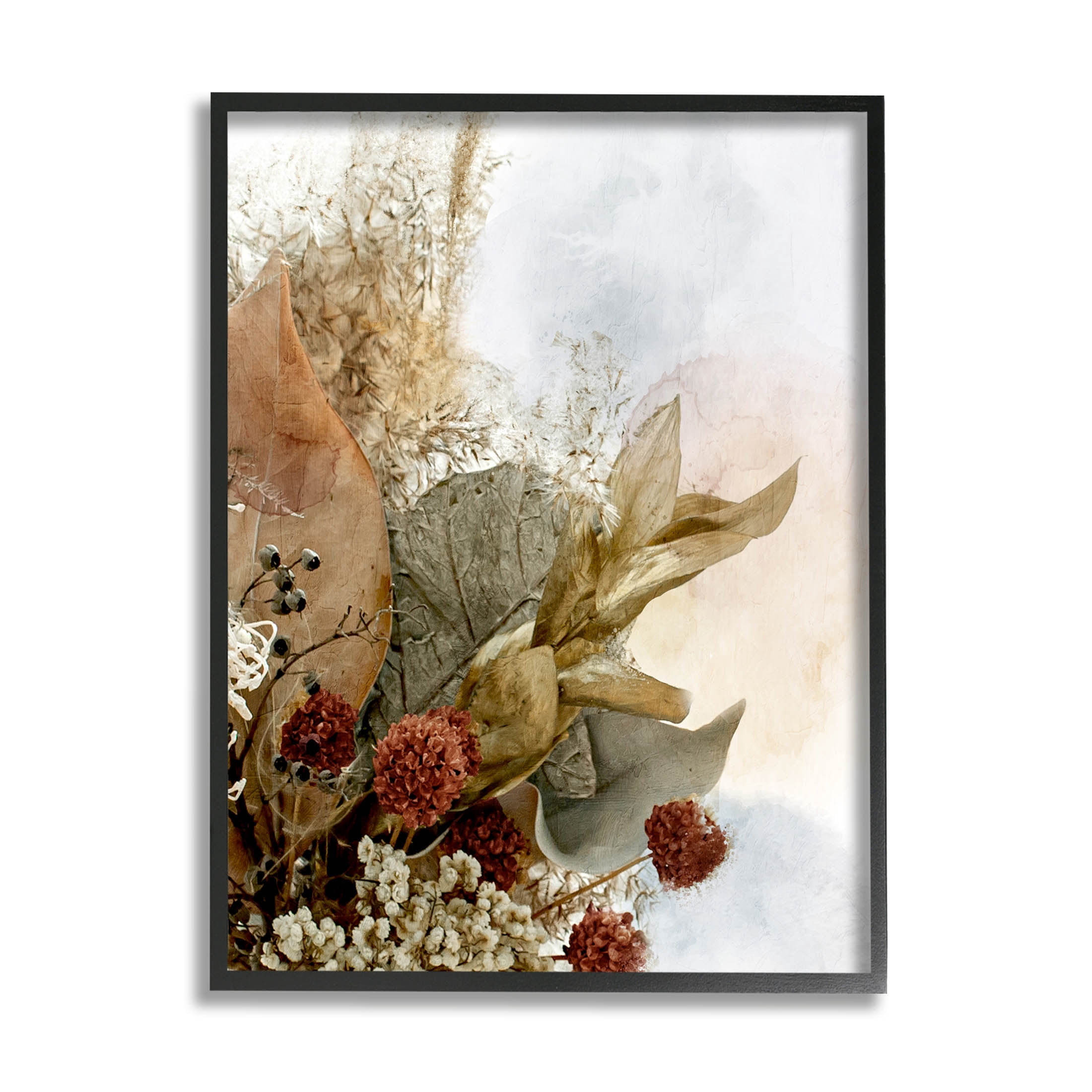 Vintage Herbal Arrangement Botanical & Floral Graphic Art Black Framed Art Print Wall Art