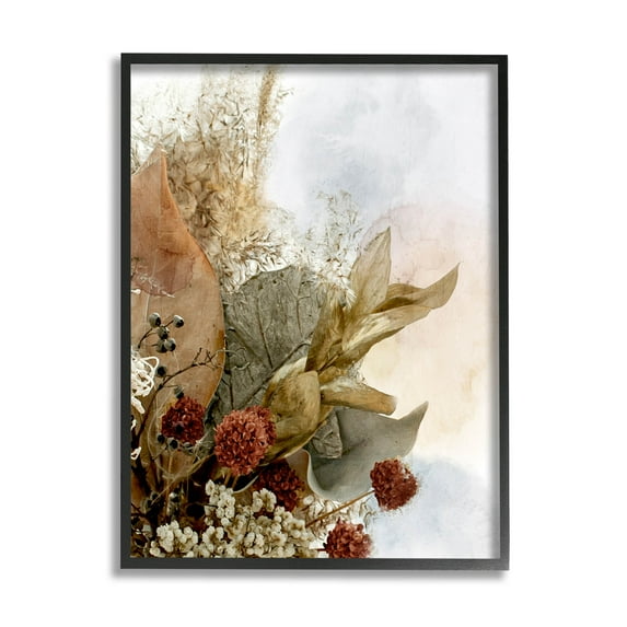 Vintage Herbal Arrangement Botanical & Floral Graphic Art Black Framed Art Print Wall Art