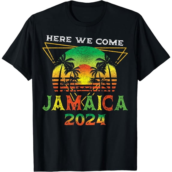 Vintage Here We Come Jamaica 2024 Summer Vacation T-Shirt