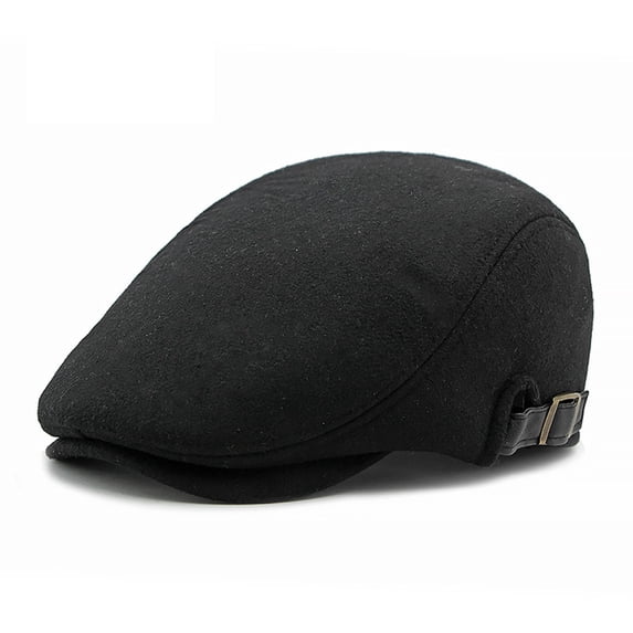 Vintage Herringbone Tweed Ivy Cap for Men Adjustable Strap Flat Newsboy Cap Classic Driving Cabbie Hat Breathable Casual Outdoor Beret Hat