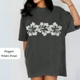 thumbnail image 1 of Vintage Hibiscus Flower Beach Tee, Color Tshirt, Oversized Summer Shirt, 90s Vacation Aesthetic, 1 of 5