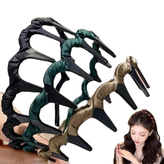 Vintage High Cranium Artificial Hairband, Retro High Skull Headband for Women, Non-Slip Hairband with Teeth, Vintage Elegant Hair Accessories for Wedding Party