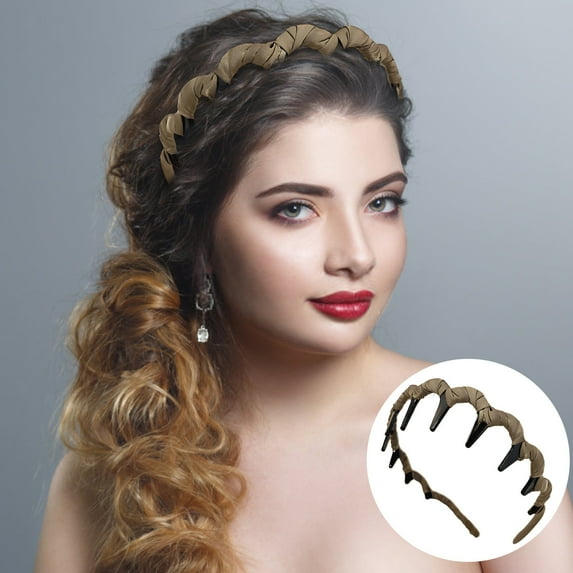 Vintage High Cranium Artificial Pearl Hairband, 2025 New Elegant Pearls Headbands for Women Girls, Hairs Bands with Teeth Hoop, Fashion Wide Beaded Bling Head Band