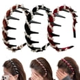thumbnail image 2 of Vintage High Cranium Artificial Pearl Hairband, Elegant Braided Pearls Headbands With Teeth, Bridal Hair Hoop Rhinestones For Women, Wedding Party Hair Hoop Band Headwear For Bride(3 Pcs 2 of 10