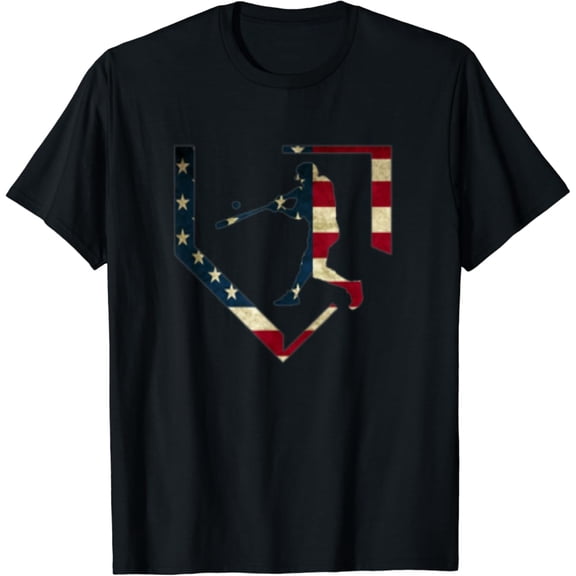 Vintage High School Baseball Season College Ball Player Usa Flag T-Shirt Size S-5Xl Best Birthday Gifts, Unisex T-Shirt