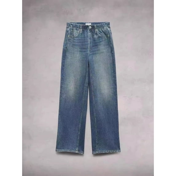 Vintage High Waist Women'S Jeans Distressed Washed Wide Leg Baggy Loose Straight Denim Pants For Women Plus Size Casual Streetwear Jeans For Women Trendy