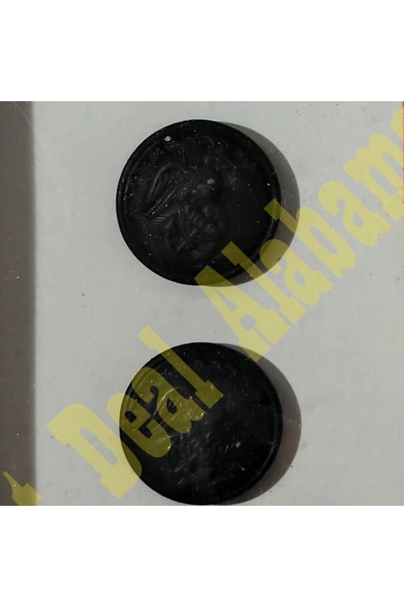 Vintage Hilborn Hamburger 2-PK USMC Cap Screw-On Buttons, 5/8"D, Matte Black