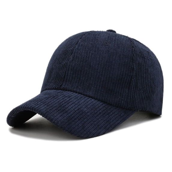 Vintage Hip Hop Spring Autumn Outdoor Adjustable Baseball Hat Corduroy Baseball Cap Sun Hat BLUE