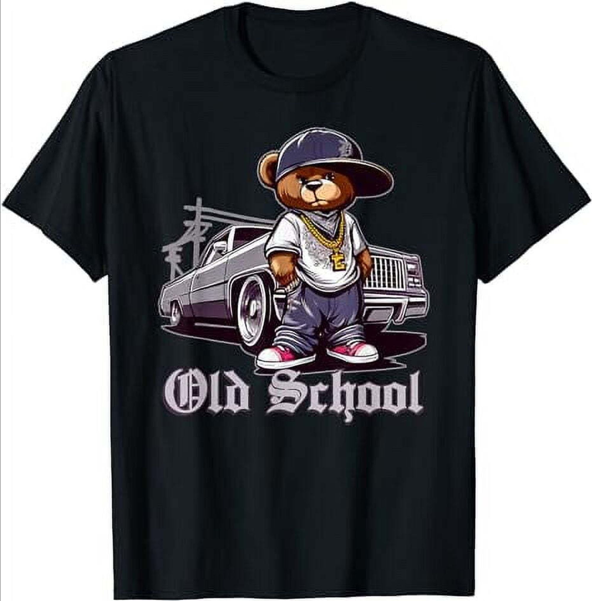 Vintage Hip Hop Teddy Bear Lowrider Chicano Culture Graphic Tee