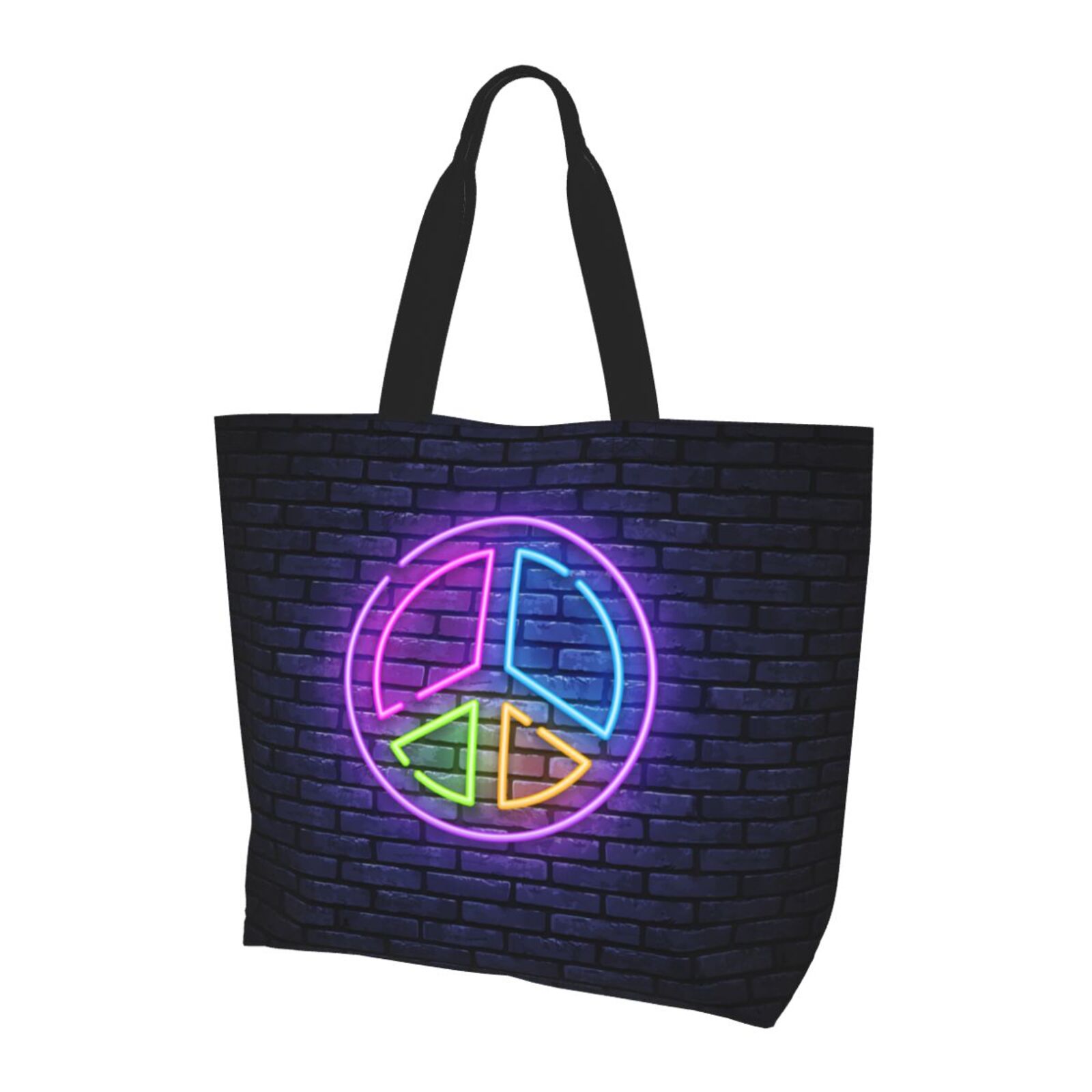 Rainbow Peace Love Sign Gesture Backpack Purse for Women 71b++vdS51L.jpg main image 4