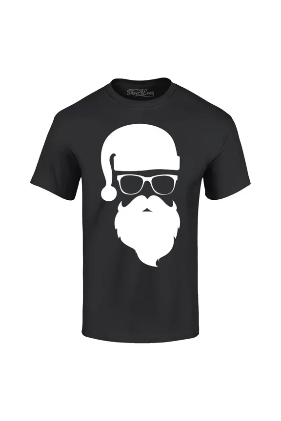 Vintage Hipster Santa With Sunglasses T-Shirt Christmas Holiday Xmas Shirt - Perfect Gifts For Everyone