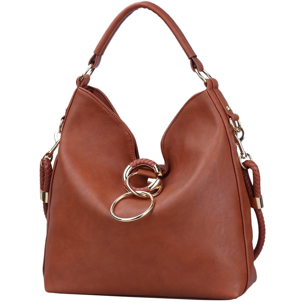 Vintage Hobo Bag Retro Large Capacity Women's Fashion Handbag Shoulder Bag & Tote Purse Brown