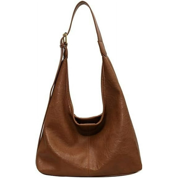Vintage Hobo Bags for Women Vegan Leather Purses and Handbag Casual Soft Hobo Shoulder Bag for Work Shopping