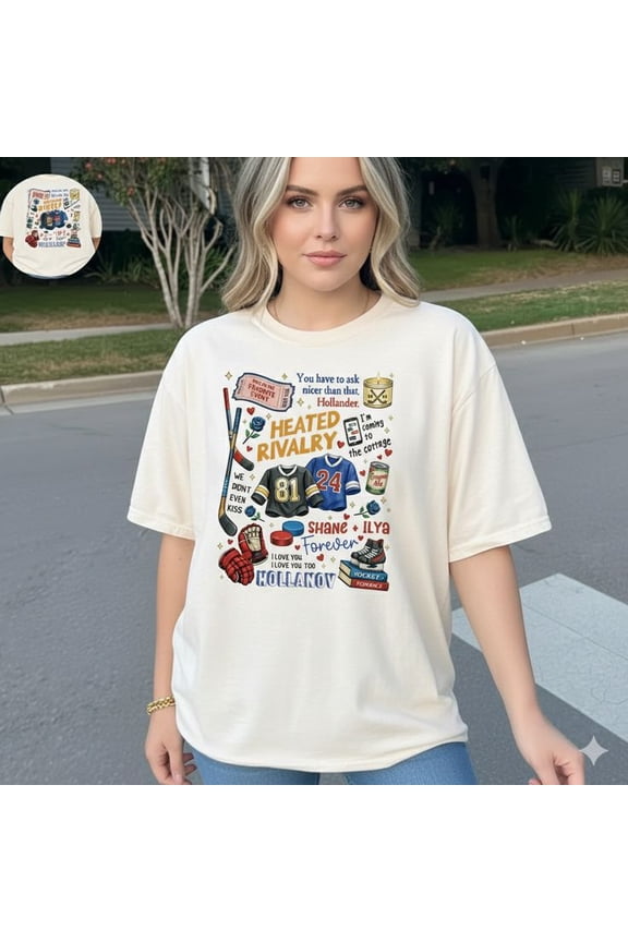 Vintage Hockey Graphic Shirt Hollander Rozanov Rivalry Fan Tee Hollanov Situationship, Unisex Cotton T-Shirt, Size S-5XL