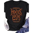 thumbnail image 1 of Vintage Hocus Pocus Graphic Tee, Tops Has "SANDERSON SISTERS HOCUS POCUS CO. ENCHANTED BROOMS" Design, Round Neck Regular Fit T - shirts, Size(S - 5XL), 1 of 5