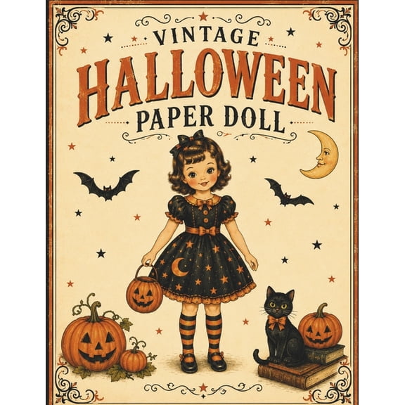 Vintage Holiday Paper Doll Collection Vintage Halloween Paper Doll: A Charming Cut-Out Doll with Halloween Costumes and Accessories, Book 1, (Paperback)