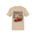 thumbnail image 1 of Vintage Holiday Red Truck Scene Men's T-shirt, 1 of 3