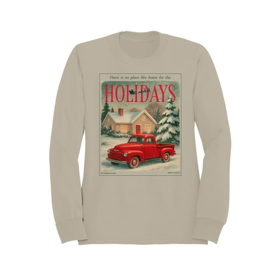Vintage Holiday Red Truck Scene Women's Sweatshirt