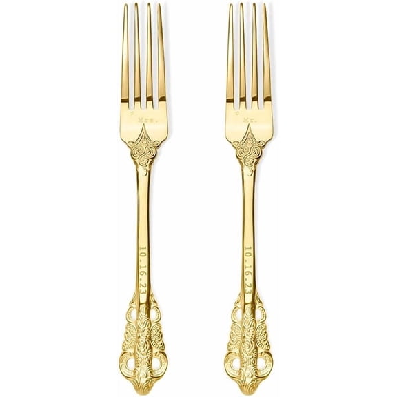 Vintage Hollow Handle TeaFork Dessert Forks, Vintage Retro Forks Fork Set Carved Decor Handle, Solid Zinc Alloy Fork Fork Set for Coffee Cake Mousse Pudding Ice Cream 5 Inch