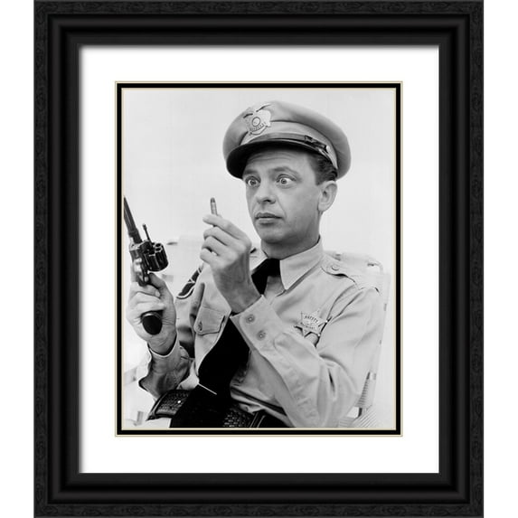 Vintage Hollywood Archive 12x14 Black Ornate Wood Framed with Double Matting Museum Art Print Titled - Don Knotts Barney, Andy Griffith Show