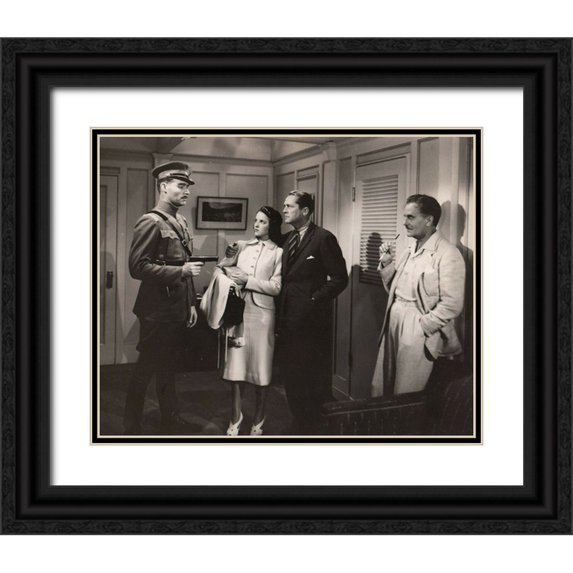 Vintage Hollywood Archive 14x12 Black Ornate Wood Framed with Double Matting Museum Art Print Titled - Shadows Over Shanghai