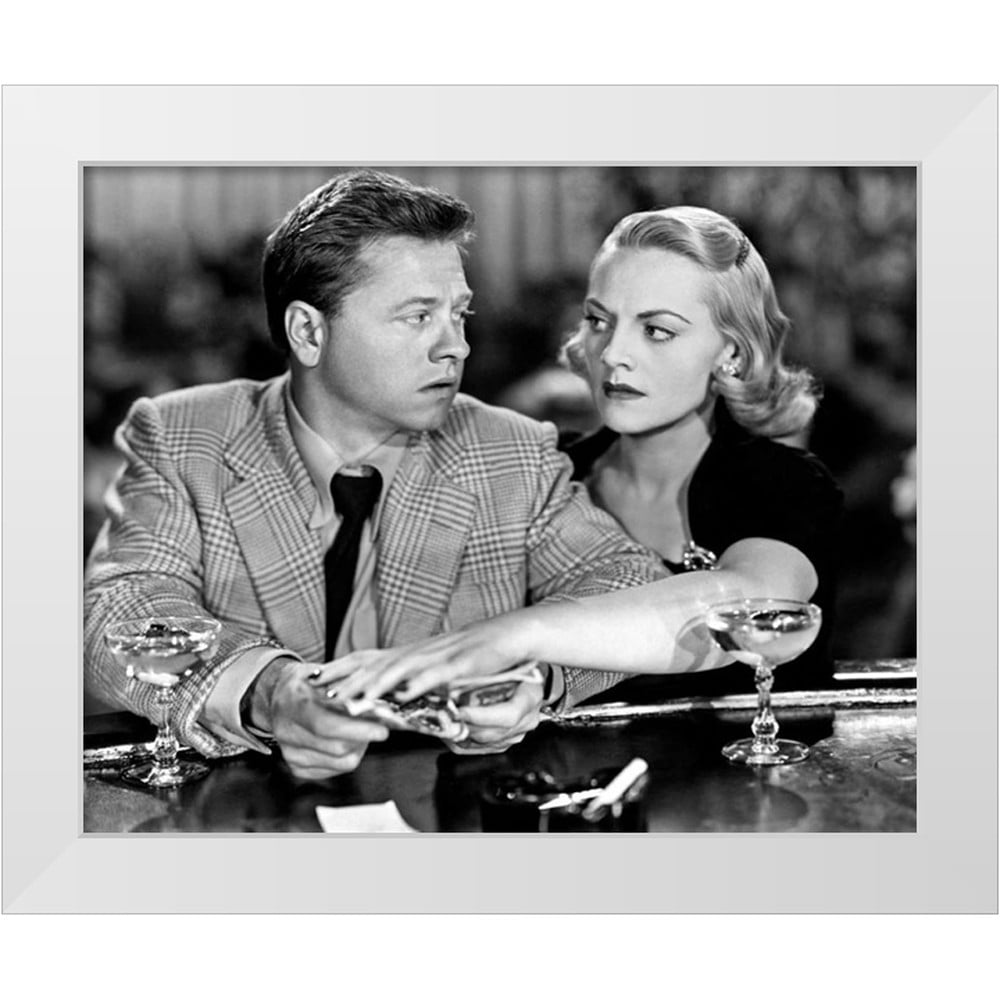 Vintage Hollywood Archive 14x12 White Modern Wood Framed Museum Art Print Titled Mickey Rooney