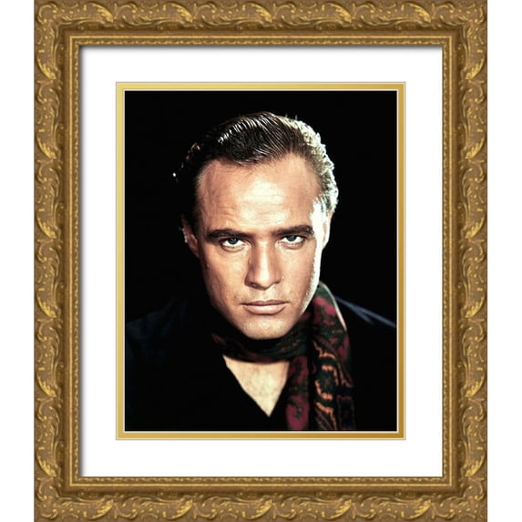 Vintage Hollywood Archive 15x18 Gold Ornate Wood Framed with Double Matting Museum Art Print Titled - Marlon Brando