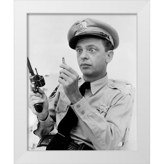Vintage Hollywood Archive 20x24 White Modern Wood Framed Museum Art Print Titled - Don Knotts Barney, Andy Griffith Show
