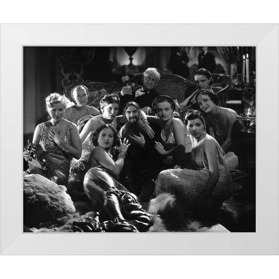 Vintage Hollywood Archive 24x20 White Modern Wood Framed Museum Art Print Titled - Rasputin and the Empress, 1932