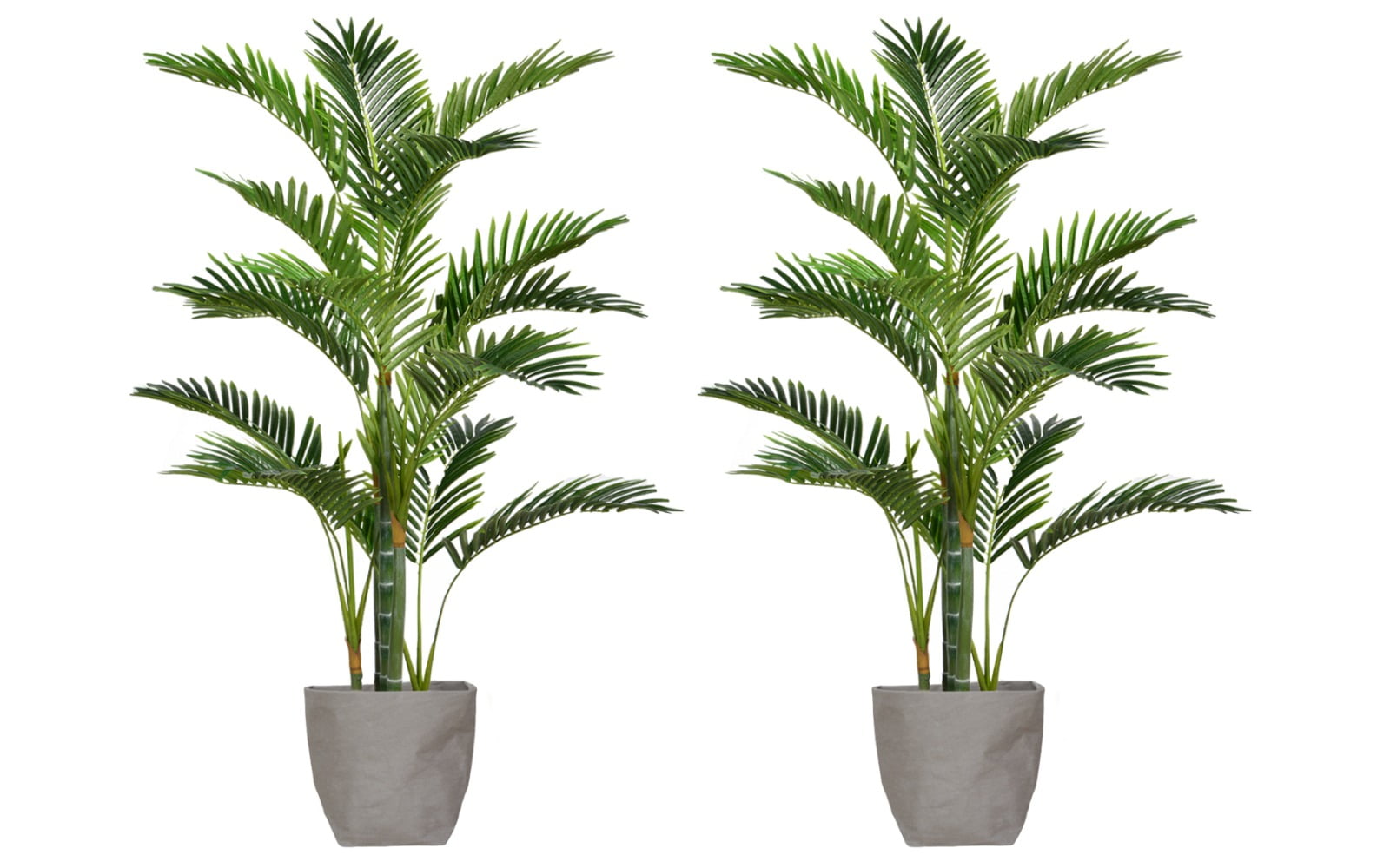 Life-like 48" Tall Green Palm Tree in Brown Plastic Planter