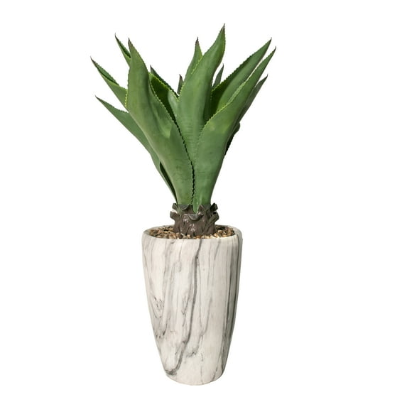 Vintage Home 36" Tall Realistic Agave Plant in Fiber Stone Planter - Lifelike Plants, High Quality, Indoor & Outdoor Décor, No Maintenance Required