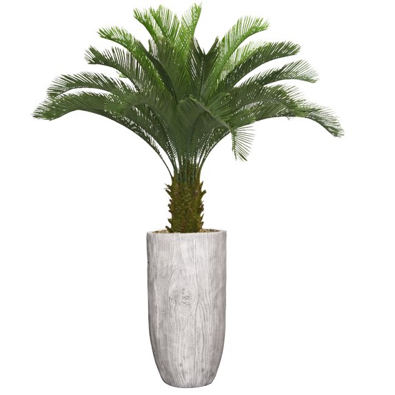 Vintage Home Artificial 68" High Artificial Faux Palm Tree With Fiberstone Planter For Home Decor