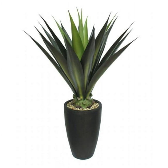 Vintage Home Artificial Faux Fake Plastic 44" Tall Agave In Fiberstone Planter Perfect For Indoor/ Outdoor