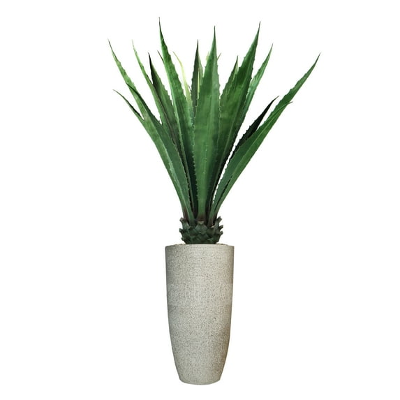 Vintage Home Artificial Faux Real Touch 5.17 Feet Tall Agava With Fiberstone Planter