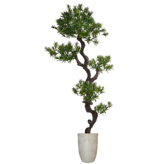 Vintage Home Artificial Faux Real Touch 5.58 Feet Tall Yacca Tree With Fiberstone Planter