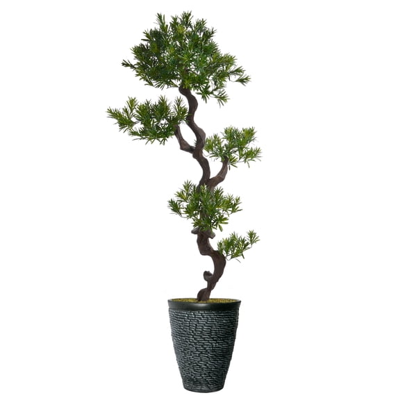 Vintage Home Artificial Faux Real Touch 6.58 Feet Tall Yacca Tree With Fiberstone Planter