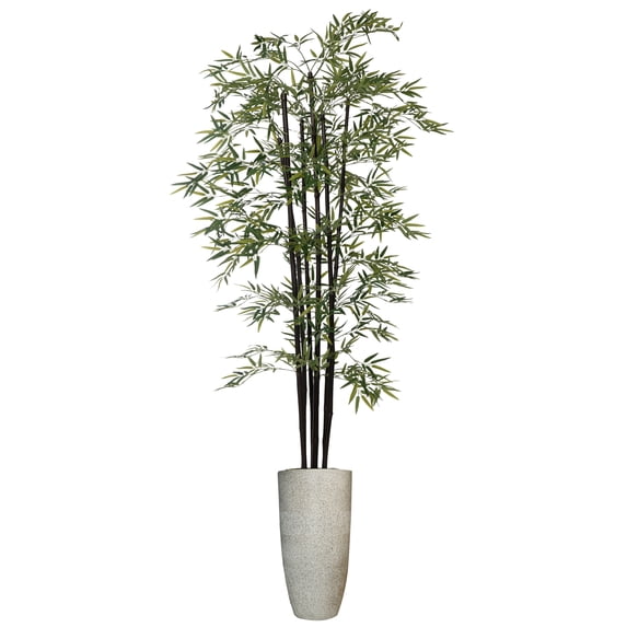 Vintage Home Artificial Faux Real Touch 7.17 Feet Tall Bamboo Tree With Fiberstone Planter