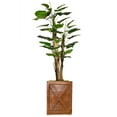 thumbnail image 1 of Vintage Home Artificial Faux Real Touch 75" Tall Scindapsus Aureus With Burlap Kit And Fiberstone Planter, 1 of 4