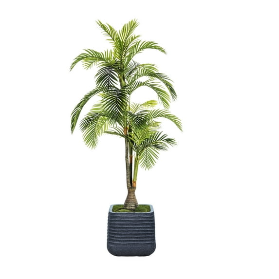 Vintage Home Artificial Faux Real Touch 91'' Tall Plam Tree Indoor Outdoor