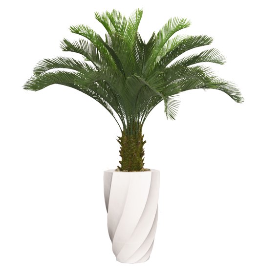 Vintage Home Artificial Real Touch 5.67 Feet Palm Tree With Fiberstone Planter