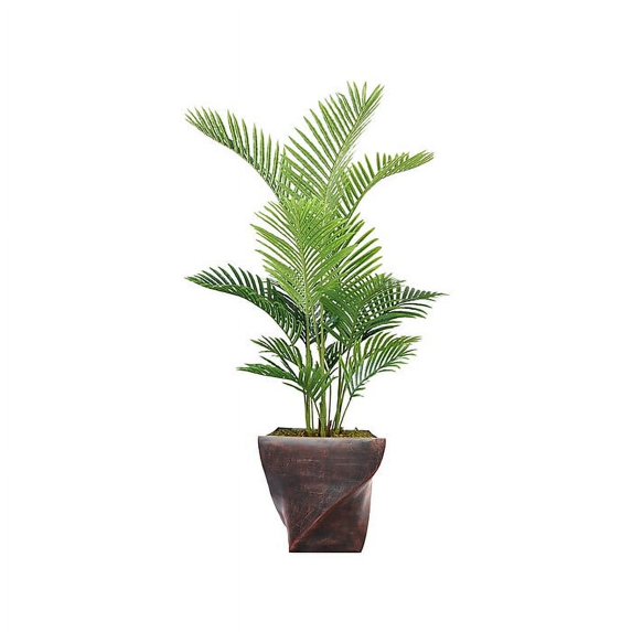 Vintage Home Artificial Faux Real Touch 66" Tall Real Touch Palm Tree And Fiberstone Planter