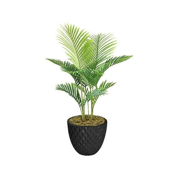 Vintage Home Artificial Faux Real Touch 49" Tall Real Touch Palm Tree And Fiberstone Planter