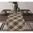 thumbnail image 1 of Vintage Home Table Runner Linen Rustic Old Fashioned Striped Plaid Printed Tabletop Collection Decor Kitchen Table Party Wedding Holiday Table Runner13.8x108in, 1 of 6