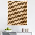 thumbnail image 1 of Vintage Home Tapestry, Brown Toned Diagonal Lines Stripes Modern Geometrical Image Art Print, Fabric Wall Hanging Decor for Bedroom Living Room Dorm, 5 Sizes, Sand Brown Chocolate, by Ambesonne, 1 of 1