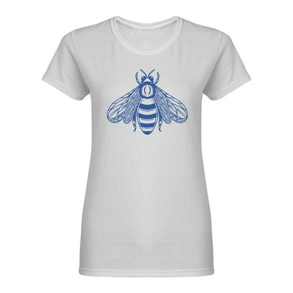 Vintage Honey Bee Graphic  Shaped T-Shirt Women -Image by Shutterstock, Female x-Large