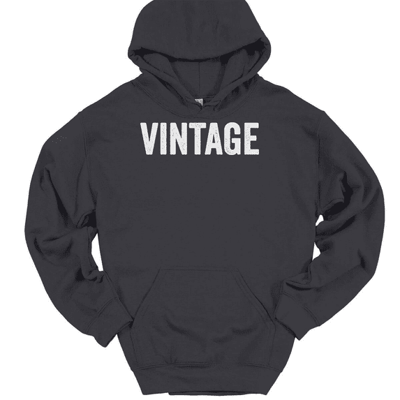 Vintage Hooded Sweatshirt Hoodie Funny Fathers Day Dad Novelty Gift - Charcoal, 5XL