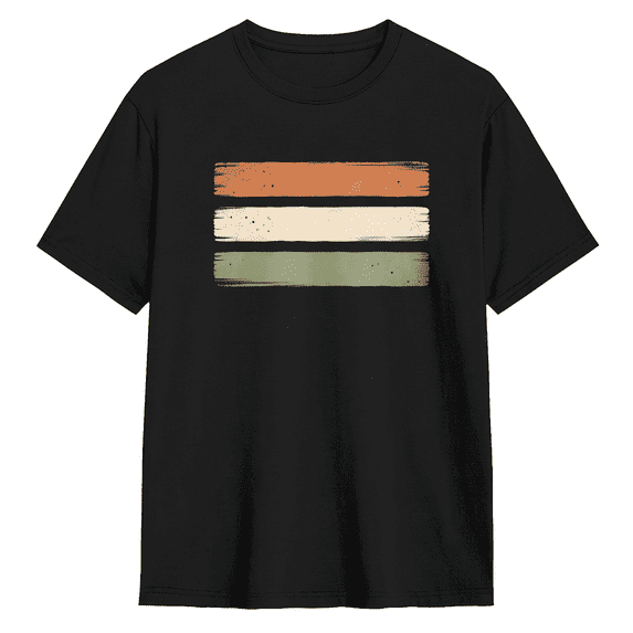 Vintage Horizontal Stripe Lines Retro Graphic Tee for Men and Women, Road Trip Family Gift Cotton Short Sleeves T-Shirt