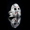 thumbnail image 1 of Vintage Horror Movie Jason Mask Ring Creative Silver Color Exaggerated Punk Biker Rings Anniversary Gift, 1 of 3