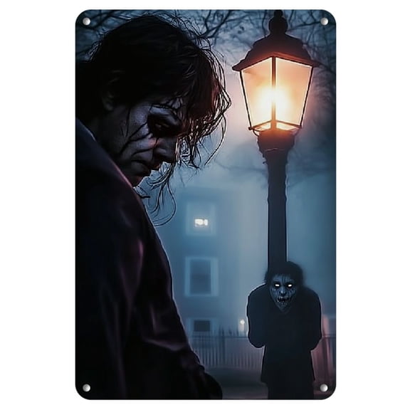 Vintage Horror Movie Metal Tin Sign - 8X12 "vintage iron wall art for home, cave, bar, cafe and garage decor | the perfect Halloween scream party gift