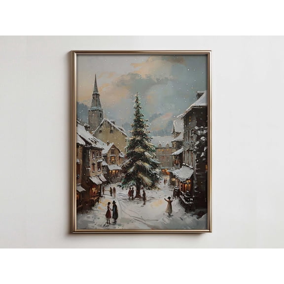 Vintage Horse And Cart Print, Rustic Autumn Landscape Home Decor #4070, 24x36 UNFRAMED